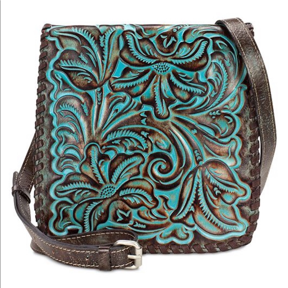 ๐ Patricia Nash Granada Tooled Leather Crossbody - Picture 1 of 6